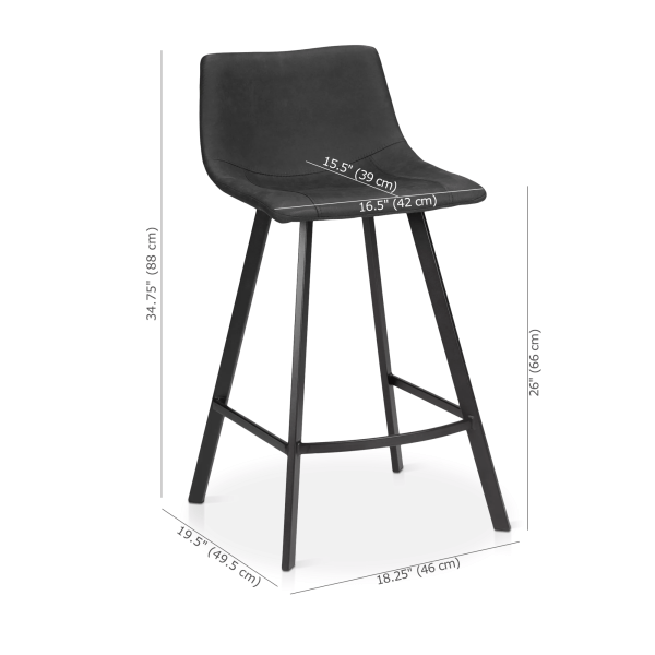 9394140_d-png Textured Faux Leather and Metal Bar Stool