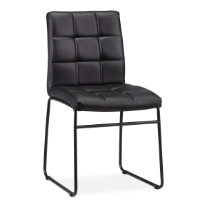 Faux Leather and Metal Dining Chair