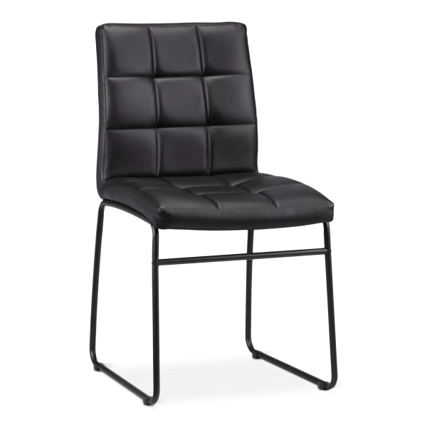 Faux Leather and Metal Dining Chair