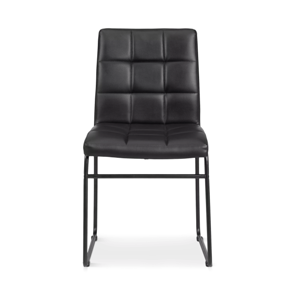 Faux Leather and Metal Dining Chair