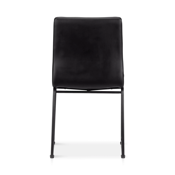 Faux Leather and Metal Dining Chair