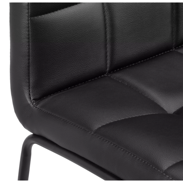 Faux Leather and Metal Dining Chair