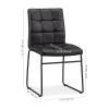 Faux Leather and Metal Dining Chair