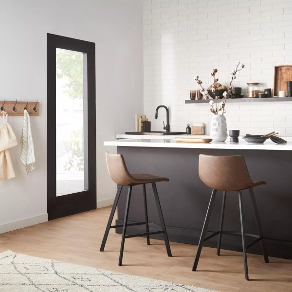 9396684_95-jpg Faux Leather and Metal Bar Stool