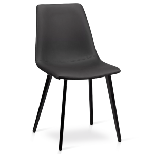 Faux Leather and Metal Dining Chair