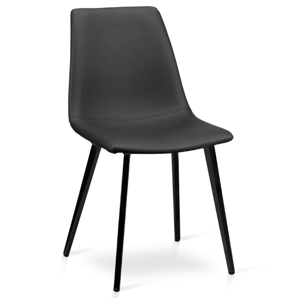 Faux Leather and Metal Dining Chair