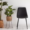 Faux Leather and Metal Dining Chair