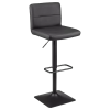 9398317-png Black Matte Faux Leather and Metal Adjustable Bar Stool