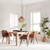 9399656_93-jpg Textured Faux Leather and Metal Dining Chair