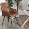 9399656_95-jpg Textured Faux Leather and Metal Dining Chair