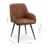 9399656_d-png Textured Faux Leather and Metal Dining Chair