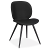 9404697-png Black Faux Leather and Metal Chair