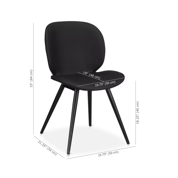 9404697_d-png Black Faux Leather and Metal Chair