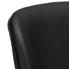 Black Textured Faux Leather & Metal Adjustable Bar Stool