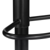 Black Textured Faux Leather & Metal Adjustable Bar Stool