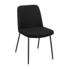 Black Fabric and Metal Dining Chair