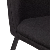 Black Fabric and Metal Dining Chair
