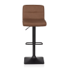Rust Matte Faux Leather and Metal Adjustable Bar Stool
