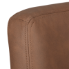 Rust Matte Faux Leather and Metal Adjustable Bar Stool