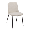 Oatmeal Fabric and Metal Dining Chair