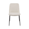 Oatmeal Fabric and Metal Dining Chair