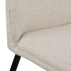 Oatmeal Fabric and Metal Dining Chair