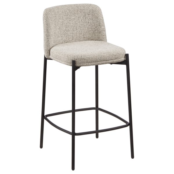 Fabric and Metal Bar Stool
