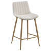 Chita Fabric and Metal Bar Stool