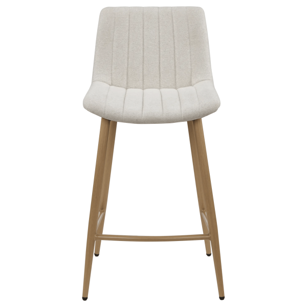 Chita Fabric and Metal Bar Stool
