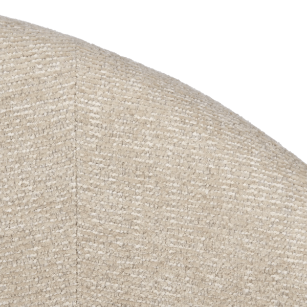 Beige Fabric and Metal Dining Chair
