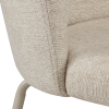 Beige Fabric and Metal Dining Chair