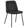 9408185 Black Faux Leather and Metal Dining Chair