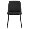 9408185_2 Black Faux Leather and Metal Dining Chair