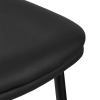 9408185_3 Black Faux Leather and Metal Dining Chair