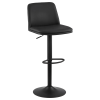 9408186 Black Faux Leather and Metal Bar Stool