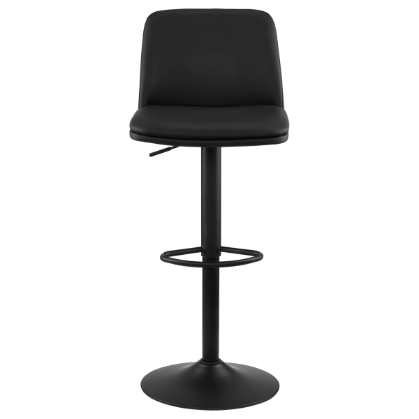 9408186_2 Black Faux Leather and Metal Bar Stool