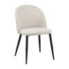 9408850 Modern Cream Chair with Black Legs