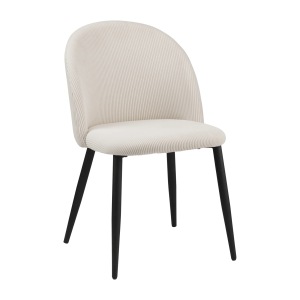 Modern Cream Chair with Black Legs