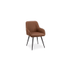 9409291-place-holder Textured Faux Leather and Metal Dining Chair