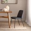DINING_CHAIR_9408185_0086_WEB Black Faux Leather and Metal Dining Chair