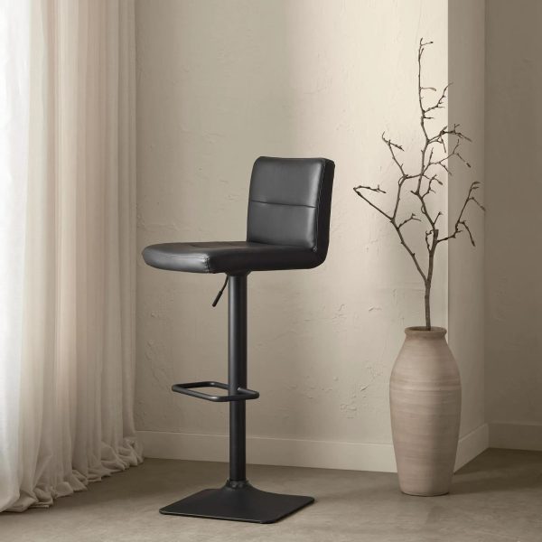 F27_SS_barstool_9398317_0417_WEB Black Matte Faux Leather and Metal Adjustable Bar Stool