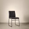 Faux Leather and Metal Dining Chair