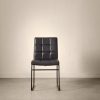 Faux Leather and Metal Dining Chair