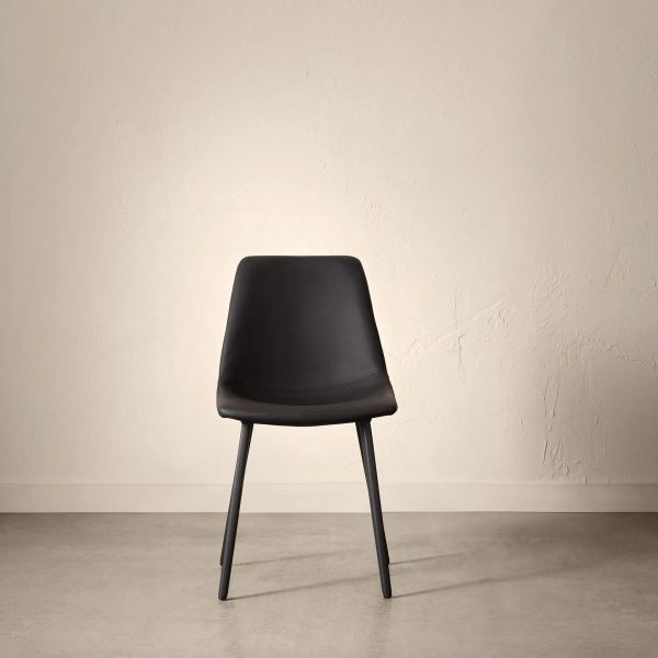 Faux Leather and Metal Dining Chair