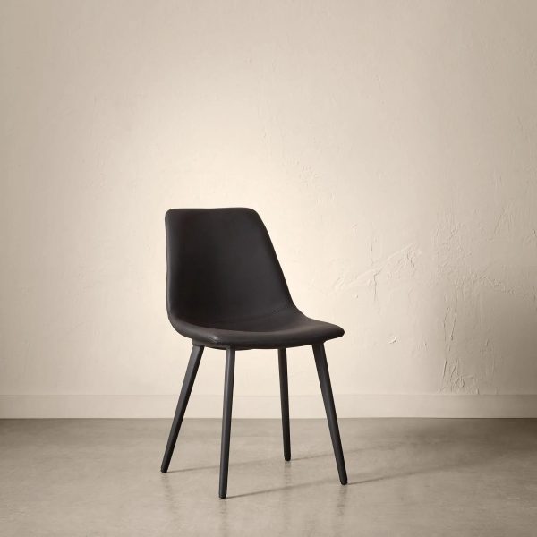 Faux Leather and Metal Dining Chair
