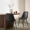 Faux Leather and Metal Dining Chair