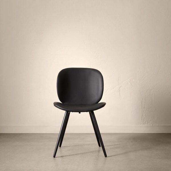 F27_SS_dining-chair_9404697_0137_WEB Black Faux Leather and Metal Chair