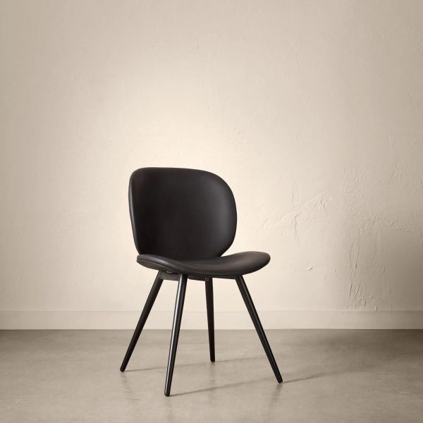 F27_SS_dining-chair_9404697_0138_WEB Black Faux Leather and Metal Chair