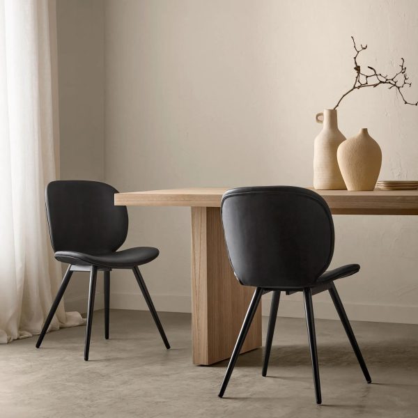 F27_SS_dining-chair_9404697_0207_WEB Black Faux Leather and Metal Chair