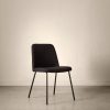 Black Fabric and Metal Dining Chair